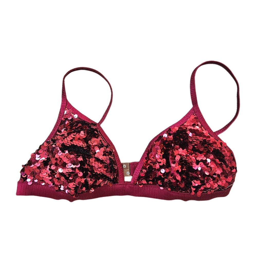 Sequin Embellished Pink Bralette